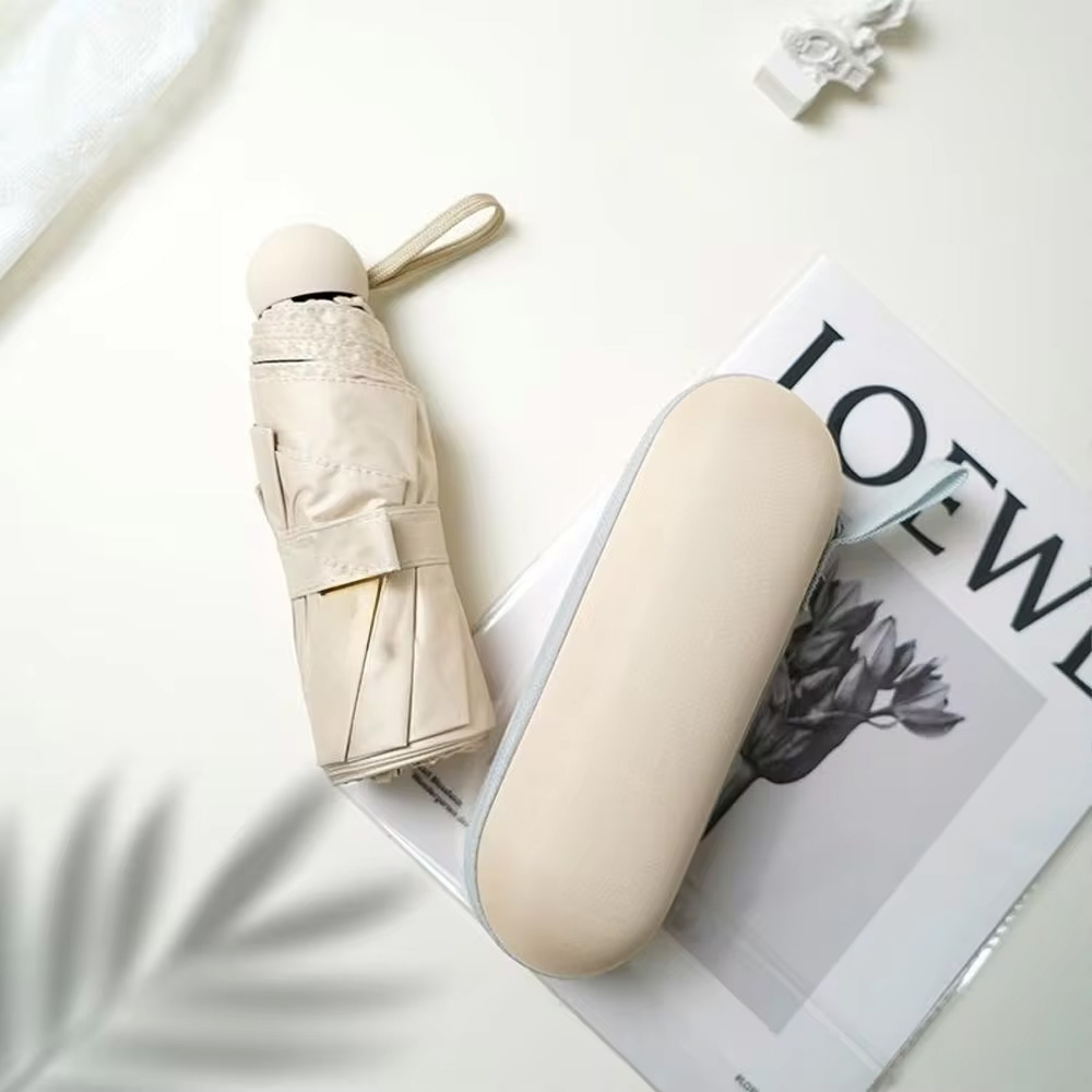 Paraguas cápsula portátil ultraligero, paraguas anti-UV, mini protección solar, paraguas anti-UV, sombrilla, paraguas para lluvia o brillo