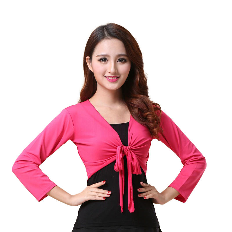 Magedansskjorte topp stamme magedans omslagstopp india bollywood til jenter kvinner langermet sjal danseforestillingsklær: Xxl / Oransje