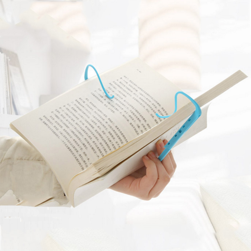 1pc Books Stand Reading Book Holder Foldable Bookend Bookshelf Lazy People Book Clip Reader Tool Plastic Bookmark