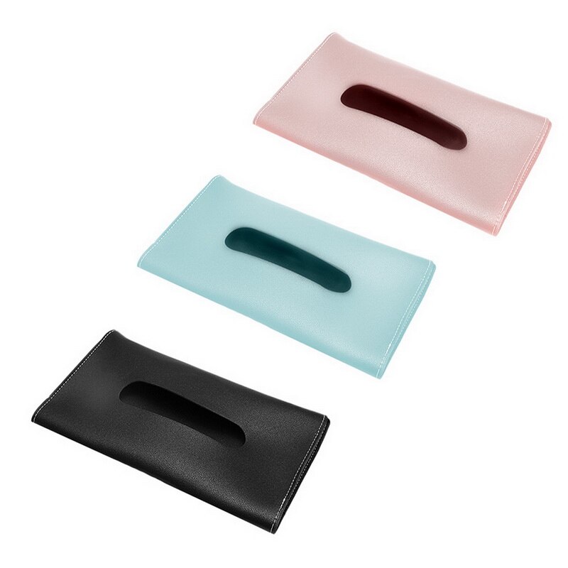 Car Sun Visor Tissue Box Oval Mouth Widened Easy Extraction Wear Resistant Not Blocking Line of Sight Simplicity Leather