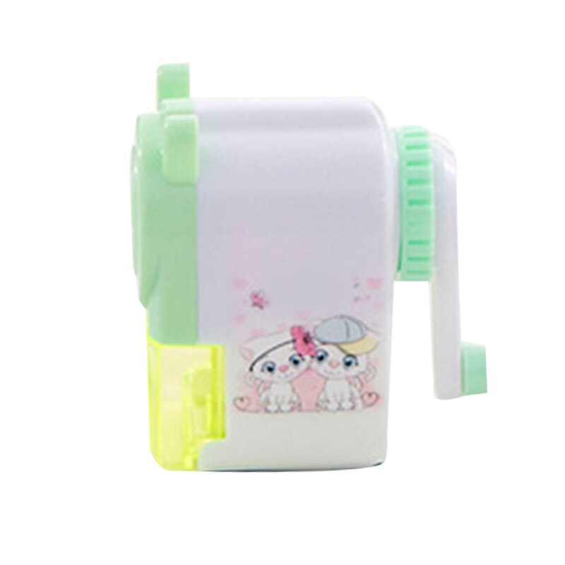 Cute Pencil Sharpener Hand Crank Manual Cartoon Pencil Cutter For School Office Students Supplies Children Kids: Green