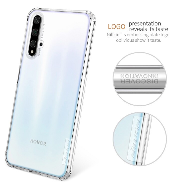 Pour Huawei Honor 20 étui Nillkin Nature Transparent Transparent souple silicone protection en polyuréthane thermoplastique couverture pour Huawei Honor 20 Pro étui 6.26'': For Huawei Nova 5T / Transparent