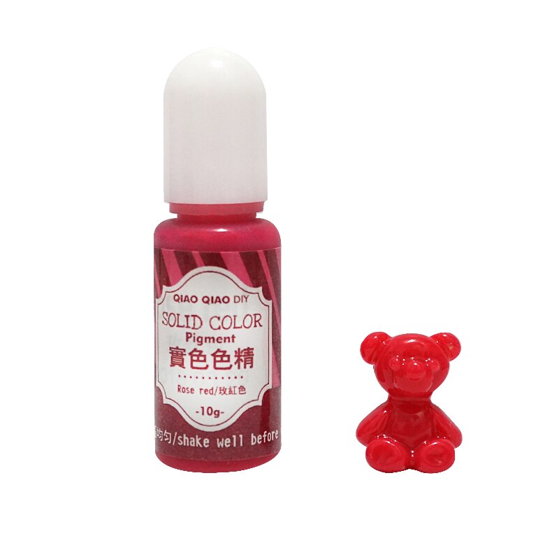 QIAOQIAO FAI DA TE 10g UV Resina Pigmento di Colore Dello Smalto di Colla Solida per Stampo In Silicone Monili Che Fanno FAI DA TE Fatti A Mano Artigianato: Rose red