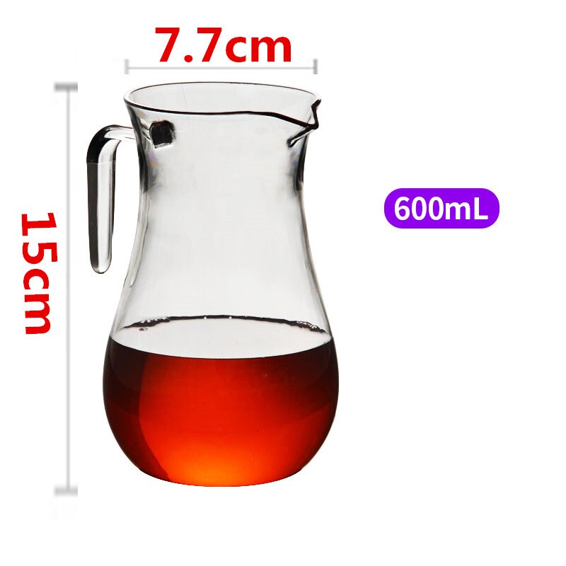 Separador de licor acrílico PC exprimidor con vino tinto Fen vino plástico decantador transparente café fruta jugo alcohol contenedor: C 600ML