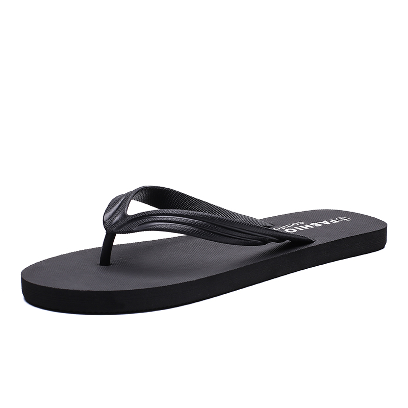 JIEMIAO Summer Sandals Men Slippers Home Shoes Casual Female Slides Flip Flop for Size Flat Outdoor: black / 43