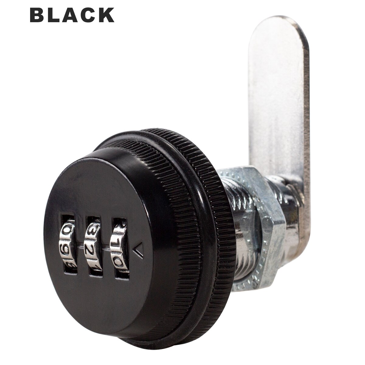 Password Coded Lock Combination Cam Locks Cabinet Drawer Mailbox Locker 3-Digit Pass Code Protector: black