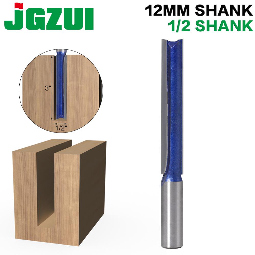 1 pc 1/2" ,12MM SHANK Extra long 3" Blade 1/2" Cutting Dia. Straight Router Bit Woodworking cutter Tenon Cutter for Woodworking