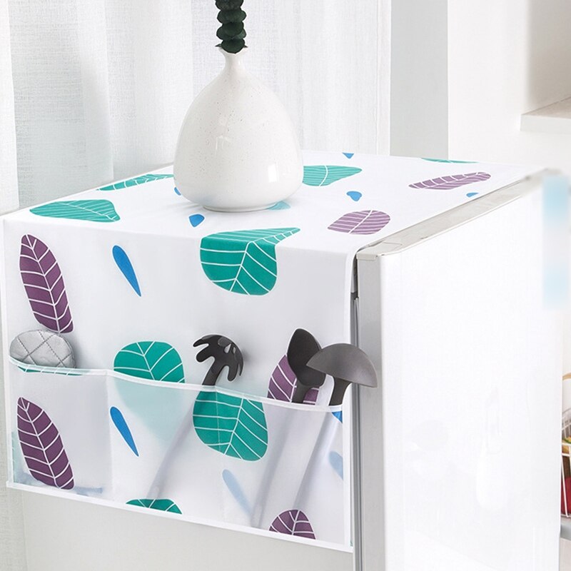 Waterproof Washing Machine Cover Multi-Function Storage Dustproof Refrigerator Cover Household Decor Supplies: C