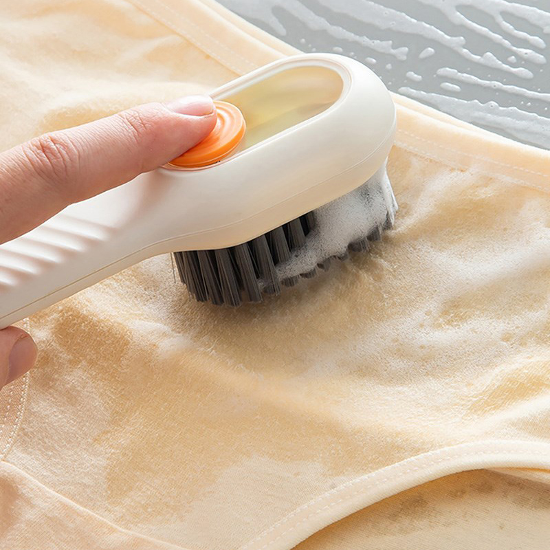 Cepillo de limpieza de cerdas suaves, cepillo líquido para zapatos, cepillo de mango largo, cepillo para ropa, tablero de ropa, herramienta de limpieza del hogar