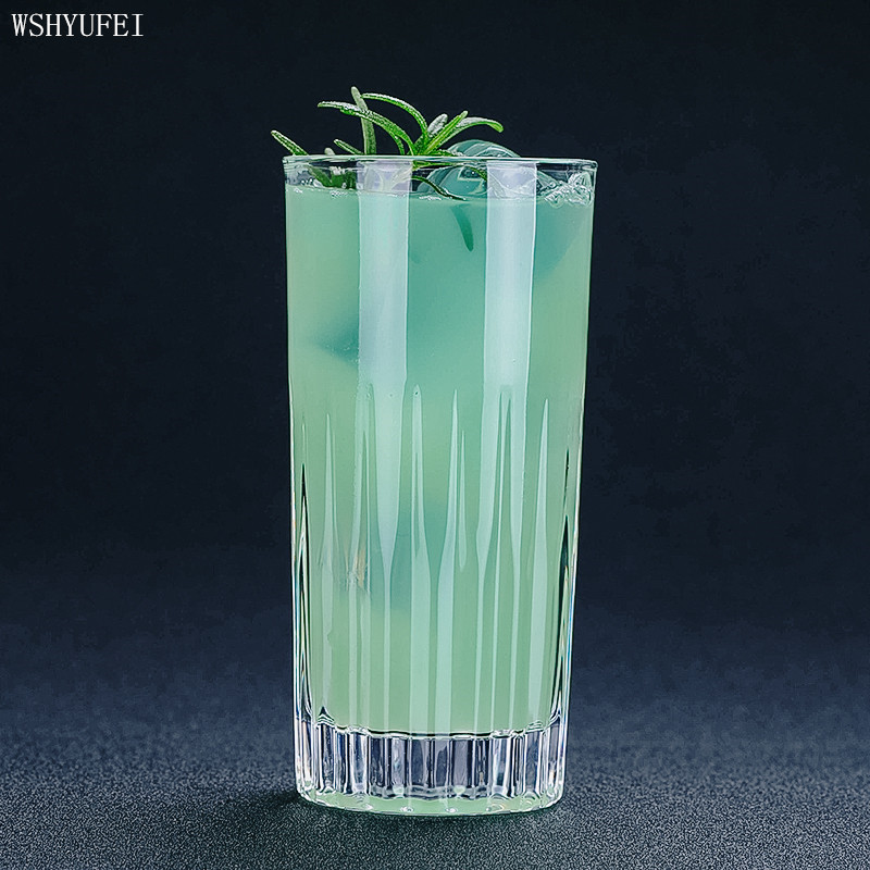Wshyufei stribet udskåret long drink cocktail glas colin haibo juice glas