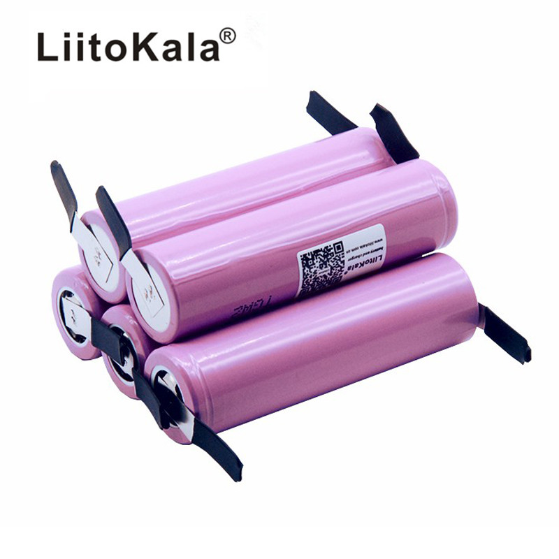 100% Originele Liitokala 18650 2600 mAh batterij ICR18650-26FM Li-Ion 3.7 V oplaadbare batterij + DIY Nikkel vel