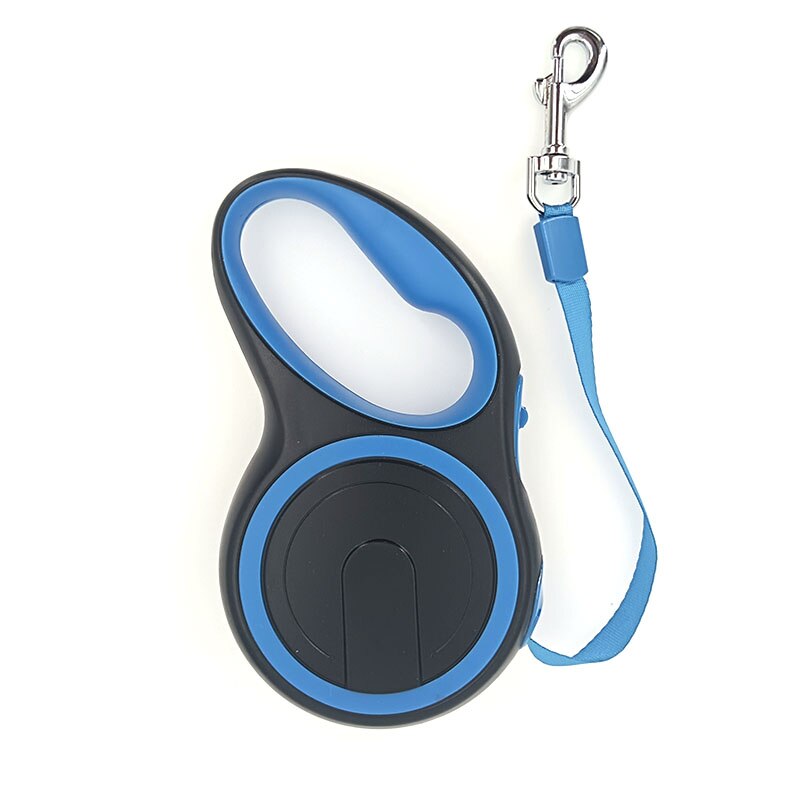 Correa larga y fuerte para perros grandes, correa de nailon duradero, retráctil, para caminar, correa de cuerda de perro extensible automática: Blue / 3M