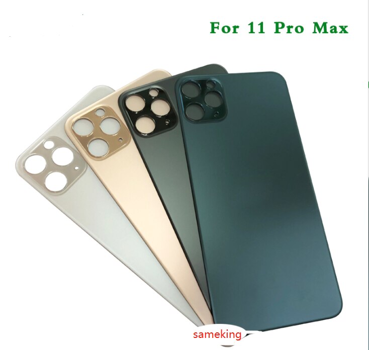 Funda de cristal trasera para iPhone 11 pro 11Pro max, reemplazo de la carcasa trasera, el mejor agujero grande Carcasa Trasera batería