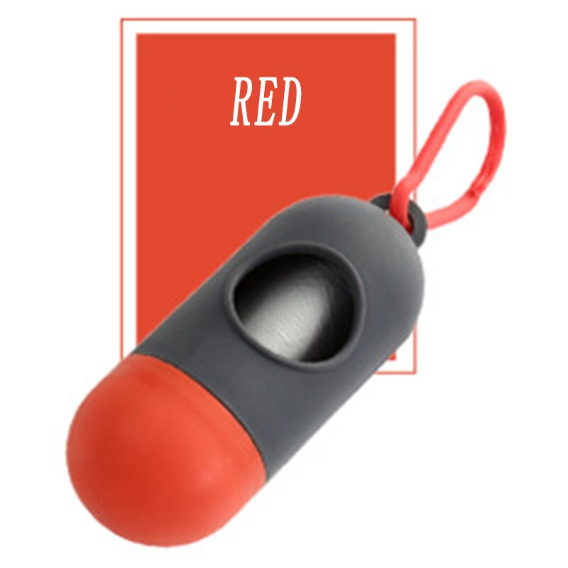Portable Pet Dog Toy Dispenser Poop Bag Set Garbage Bags Carrier Holder Animal Waste Picker Outdoor Cleaning Tools Pet Supplies: red