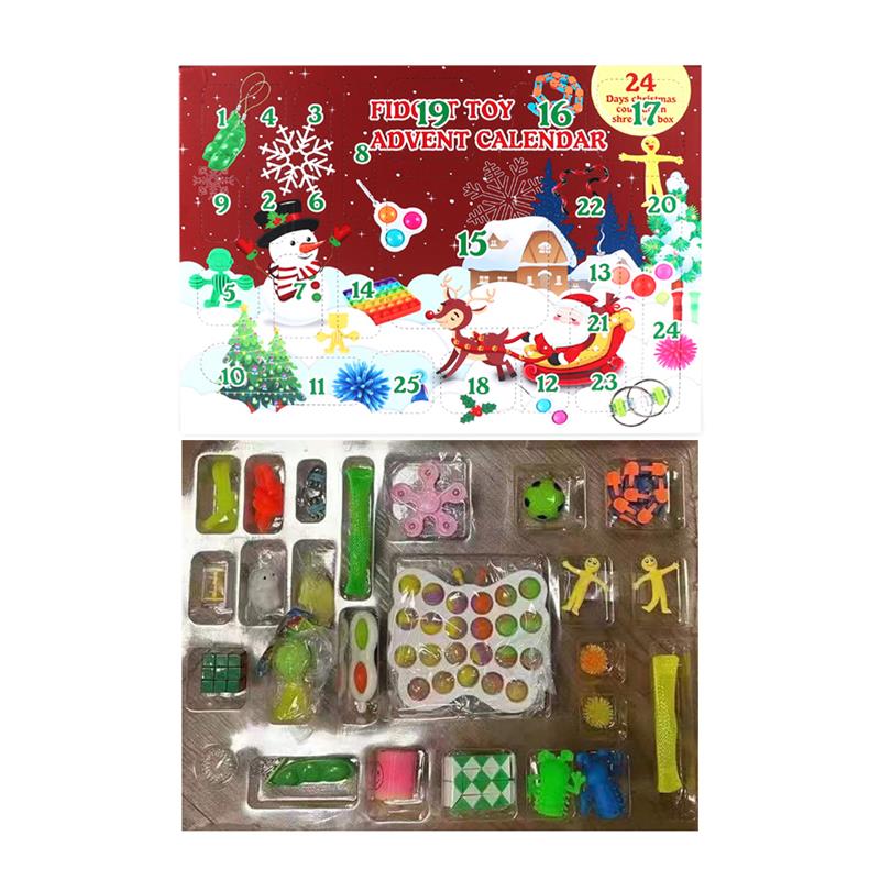 Anti-stress Sensory Toy Set Advent Calendar Christmas Countdown Calendar Blind Box 24 Days Countdown Decompression Toys: type 8