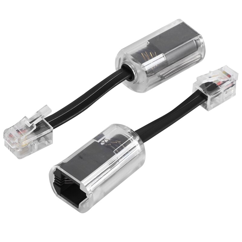 Telefonkabel-entwirrer, , 2er -Pack, schwarz, spiralförmig, telefonhörerkabel,  / 1.1 ft spiralförmig , 2er- Pack, schwarz, verlängert, drehbar