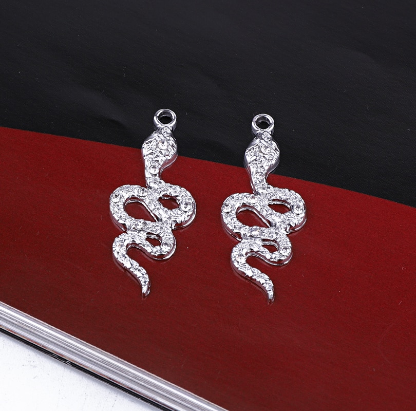 5 Pcs Punk Snake Earring Charms Lichtmetalen Connector Bevindingen Vintage Oor Ketting Hanger Diy Sieraden Accessoire C472