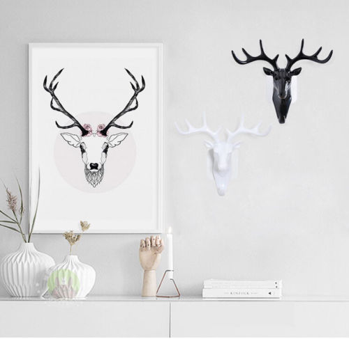 1 xfashion animal hjort stag huvud krok vägg hängare rack hållare plast heminredning