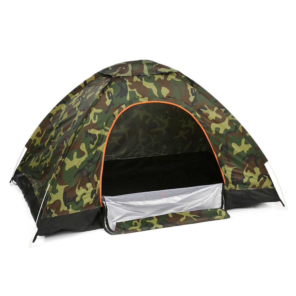 Outdoor Camping Tent Draagbare Volautomatische Dubbele Deur Strand Reizen Wandelen Zonnescherm Waterdicht Onderdak Voor 2-3 Mensen: Army Green