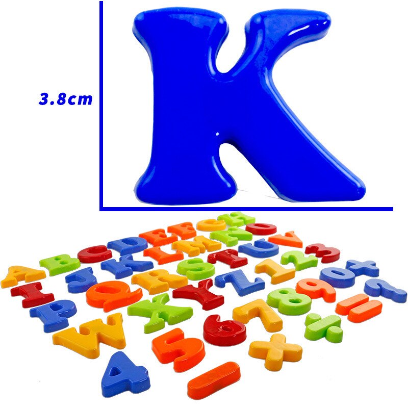 Magnetic Alphanumeric Alphabet Educational Refrigerator Magnet(26 Capital Letters+10 Numbers+6 Notation) 1 Set