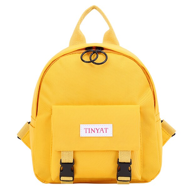 TINYAT Women Mini Backpack Korean Cute Girl Bagpack Daypack Canvas Shoulder Bag For Teenage Girls Female Ladies School Backpack: Yellow Mini Backpack