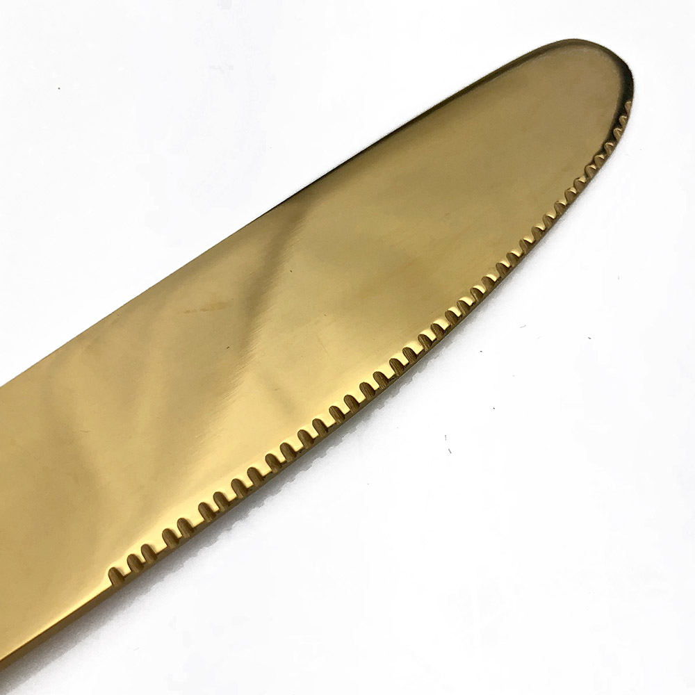 Golden Rvs Bestek Set Bestek Set Plated Bag Steak Messen Vorken Koffielepels Gold Zilverwerk Set 1 Pcs