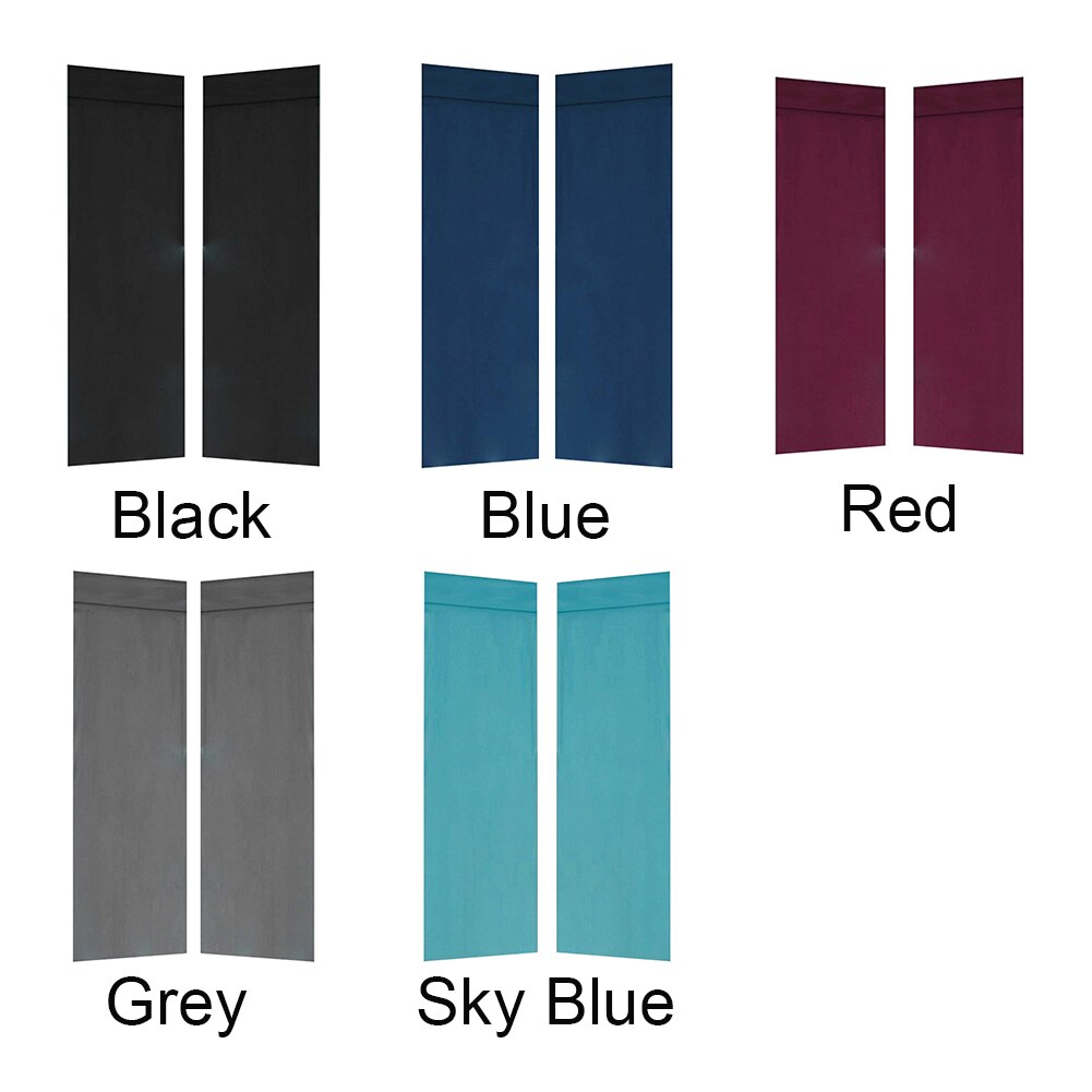 2pcs Decorative Magic Sticker Bedroom Blackout Drapes French Door Curtain Panel Privacy Protection Window Living Room Home