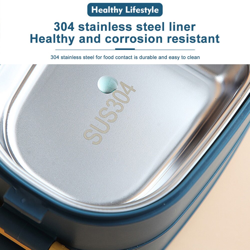 Stainless Steel Insulated Lunch Box Student School Multi-Layer Lunch Box Tableware Bento Food Container Storage Breakfast Boxes