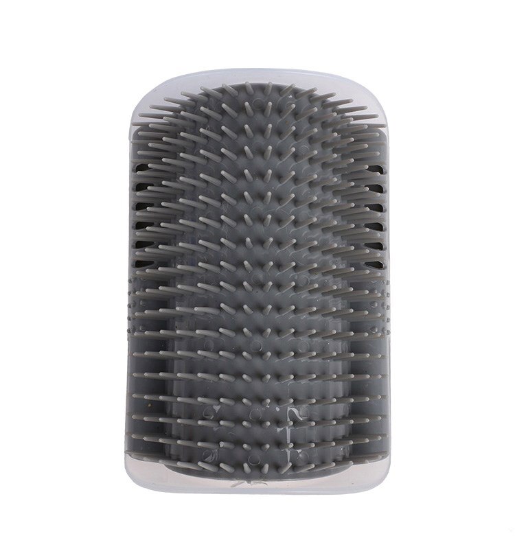 Pet Cat Self Groomer For Cat Grooming Tool Hair Removal Cat Brush Comb Hair Shedding Trimming Massage Device With Catnip: Gray