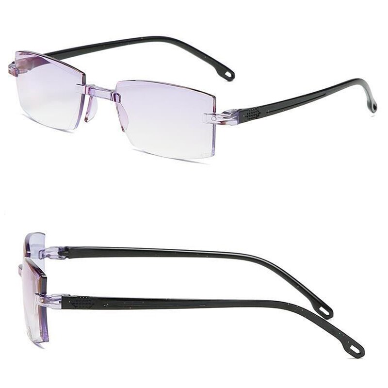 Gafas de lectura Unisex progresivas de lejos y cerca de doble uso, lentes de contacto de alta dureza para ancianos, antiluz azul,