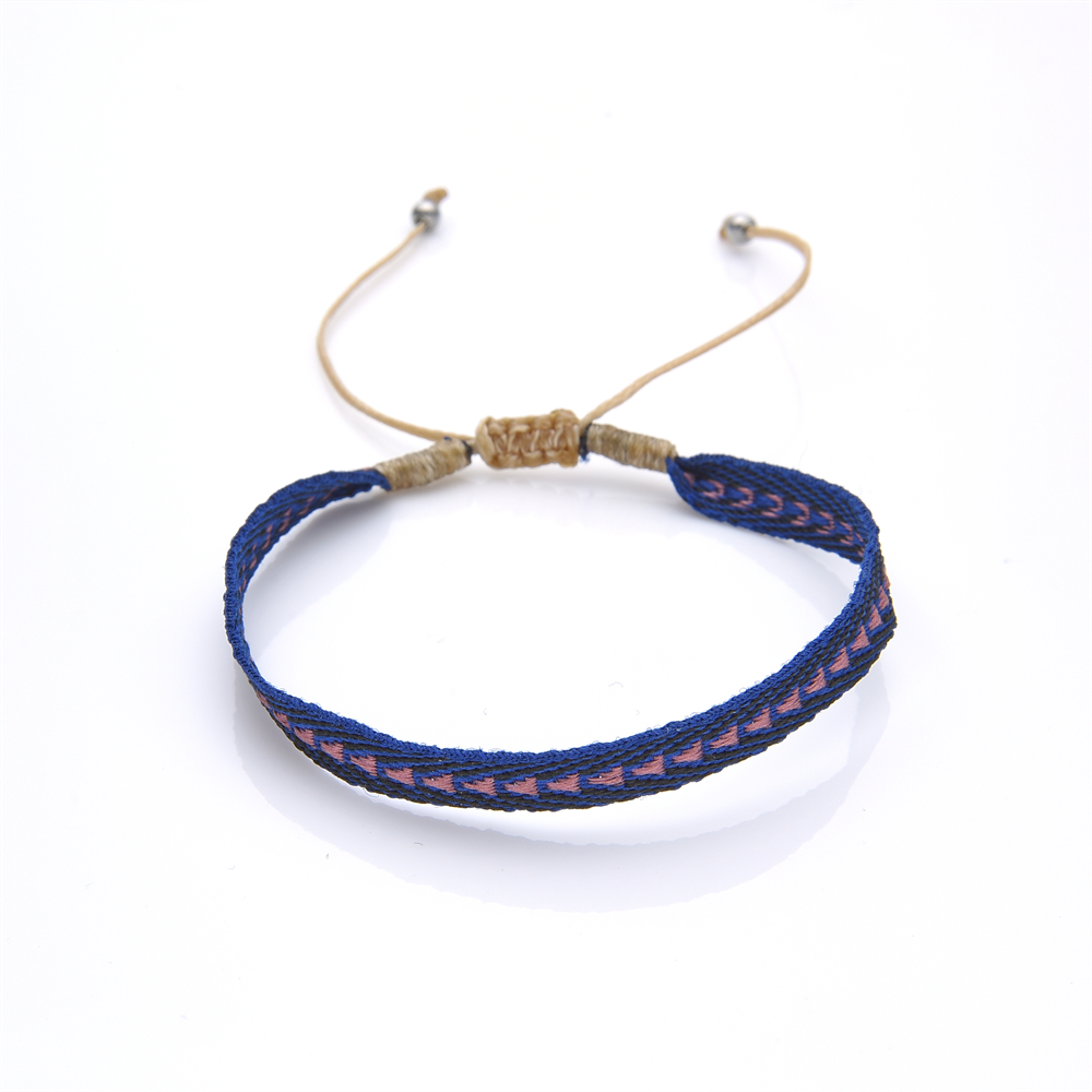 KKBEAD Colombia Armband Stof Armbanden Vrouwen Mannen Handgemaakte Gevlochten Polsband Vintage Pulseras Boho Sieraden: Licht Geel Kleur