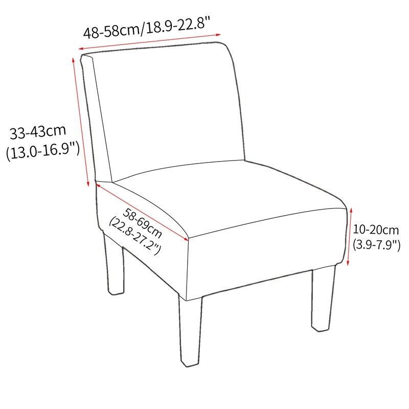 Stretch accent stolbetræk midten af århundredet moderne stol slipcover armløs stolbetræk spandex møbler protecor elastisk