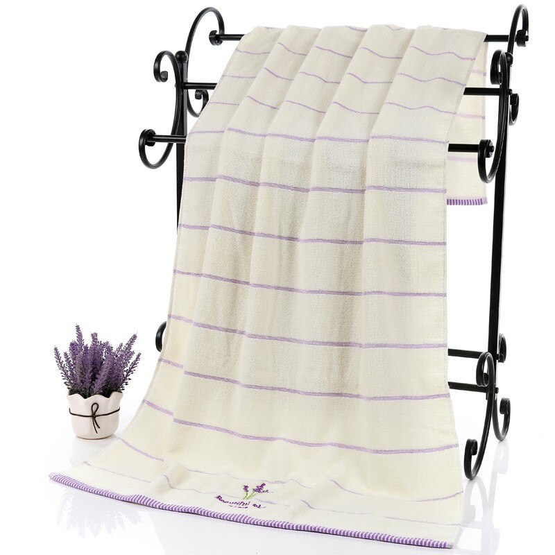 3 Stks/set Luxe Lavendel 100% Katoen Paars Witte Handdoek Set Toalhas De Banho 1Pc Badhanddoek 2pc Gezicht Handdoek Badkamer