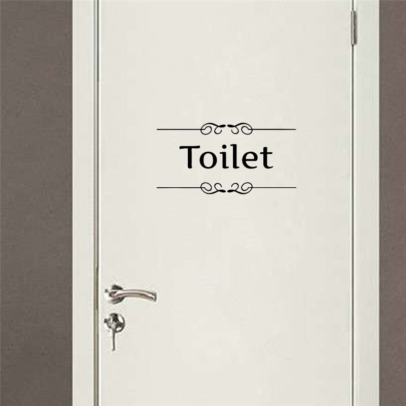 Wc wc vstupné znamenie nálepky na dvere pre verejné miesto domáce dekorácie vzor nálepky na stenu vlastnoručne vtipné vinylové nástenné maľby: 6 3115a