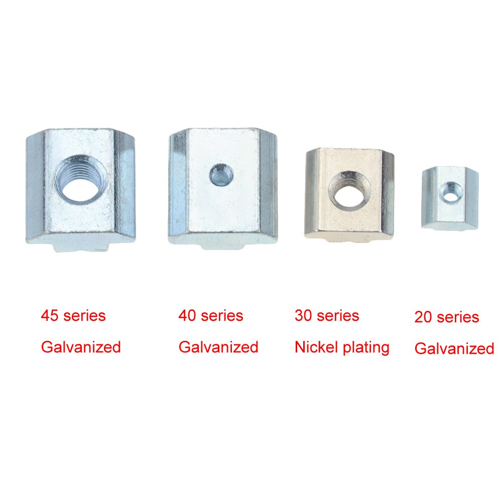 T Schiebe murmeln Block Platz Muttern Zink Beschichtete Platte Aluminium Für EU Standard 4040 Aluminium Profil Slot für Kossel DIY CNC