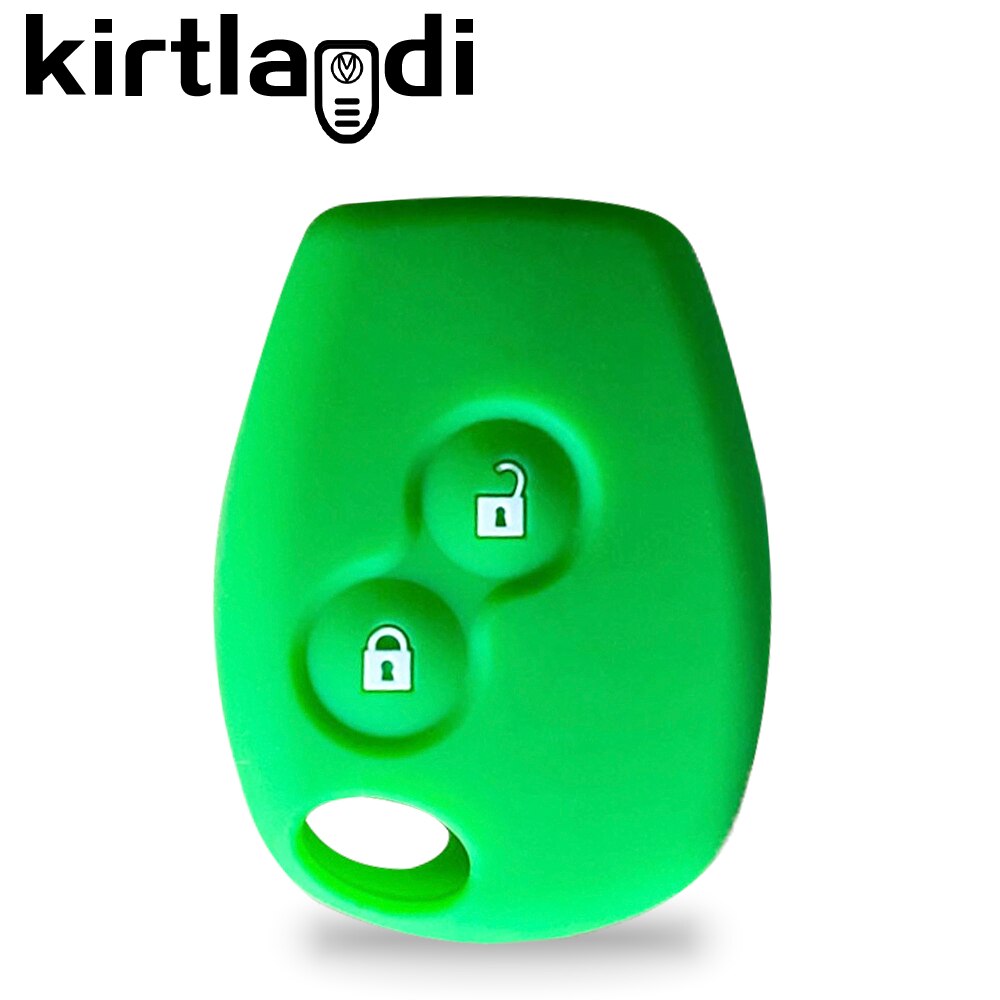 Silicone Car Case Key Cover for Dacia Duster Phase 2 Logan 3 1 for Renault Funguje So AKO for Nissan Almera for Lada Largus Fob: green