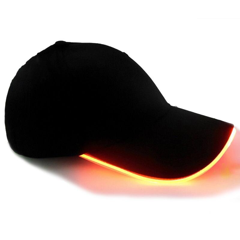 Prachtige Led Lichtgevende Glasvezel Baseball Cap Mode Unisex Effen Kleur Led Lichtgevende Baseball Cap Christmas Party Hat Cap: 14