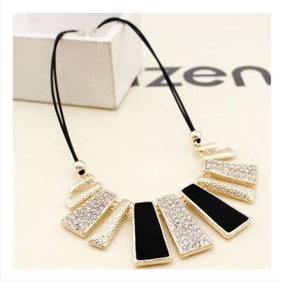 Erklärung Halsketten & Anhänger Collier Femme Für Frauen Boho Colar Vintage Zubehör Schmuck Kragen Mujer Bijoux: Black