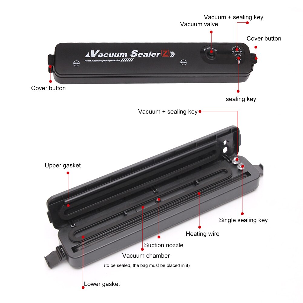 Scelleur de nourriture sous vide 20V/110V automatique Commercial Machine d'emballage domestique Packer alimentaire scelleur sous vide outils de cuisine