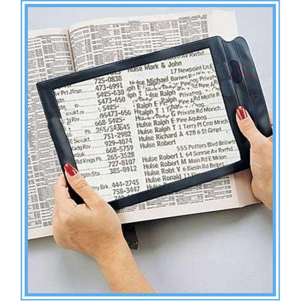 Senioren Verziend Vergroting Volledige Pagina Vergrootglas Lenzen Voor Lezen