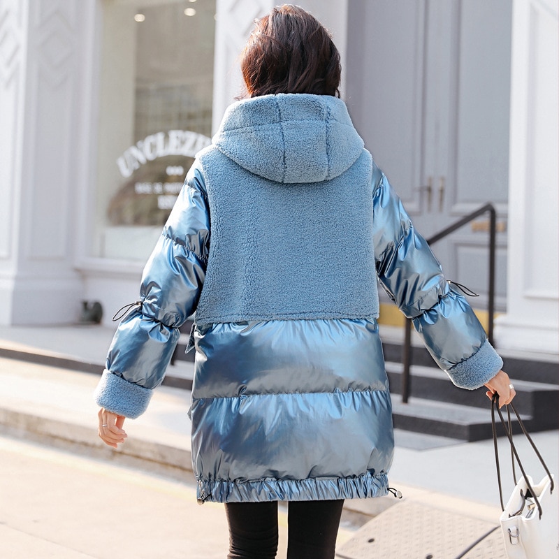 Winter Coat Women Oversize Winter Down Jacket Plus Size Woman Coats Windproof Wool Hooded Thicken Warm Jackets