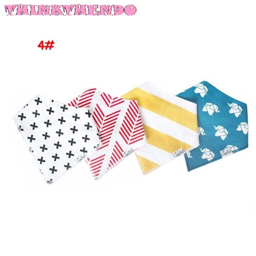 4 stuks baby slabbetjes voor jongens en meisjes, boerdoeken, waterdichte slabbetjes, bandana 's  e06f: 4