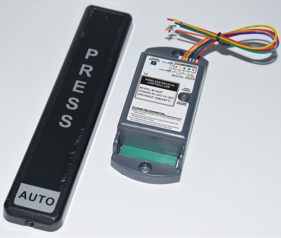 automatic gate door opener door lock battery power wireless door remote control switch exit push button: 1 button kit