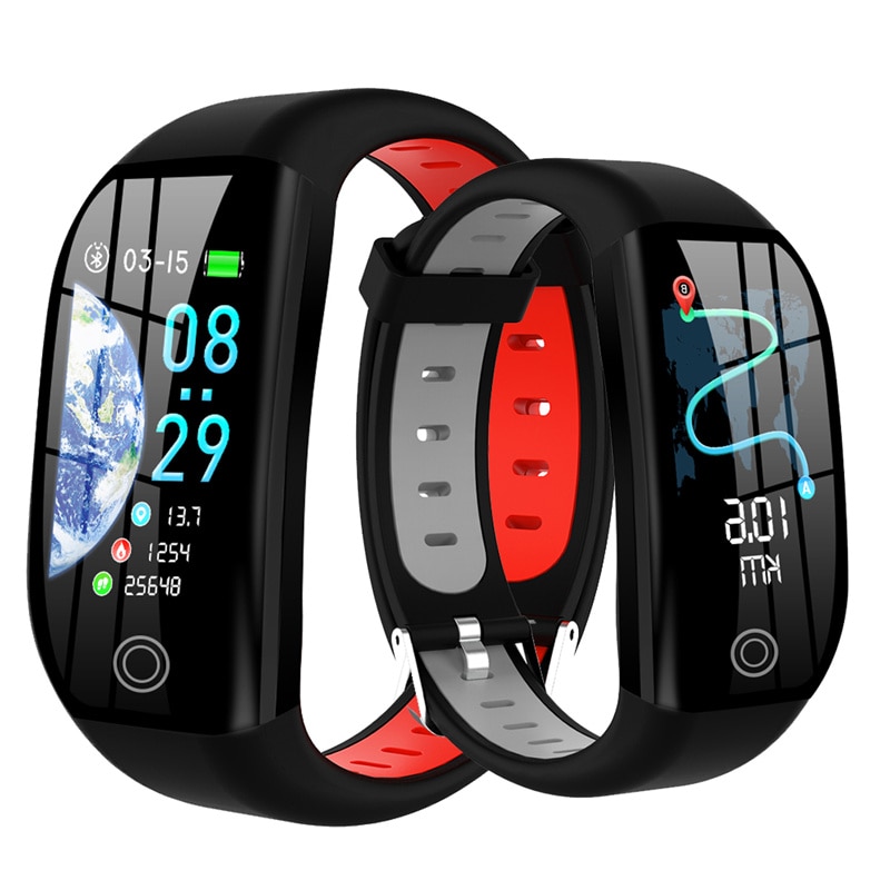 F21 GPS accorto Braccialetto Cardio Frequenza Cardiaca Orologio Pressione Sanguigna IP68 Impermeabile Banda Intelligente caloria Pedometro sport braccialetto