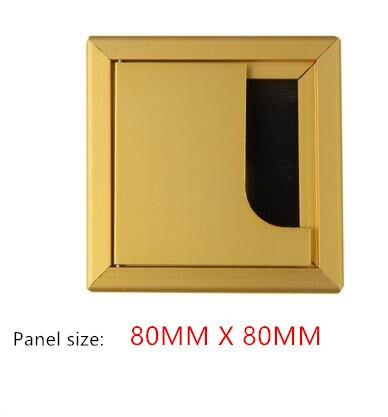 Aluminum alloy rectangular desk cable grommets wire hole cover Cable Outlet Port Surface table cable hole Furniture Hardware: 80X80X28MM5