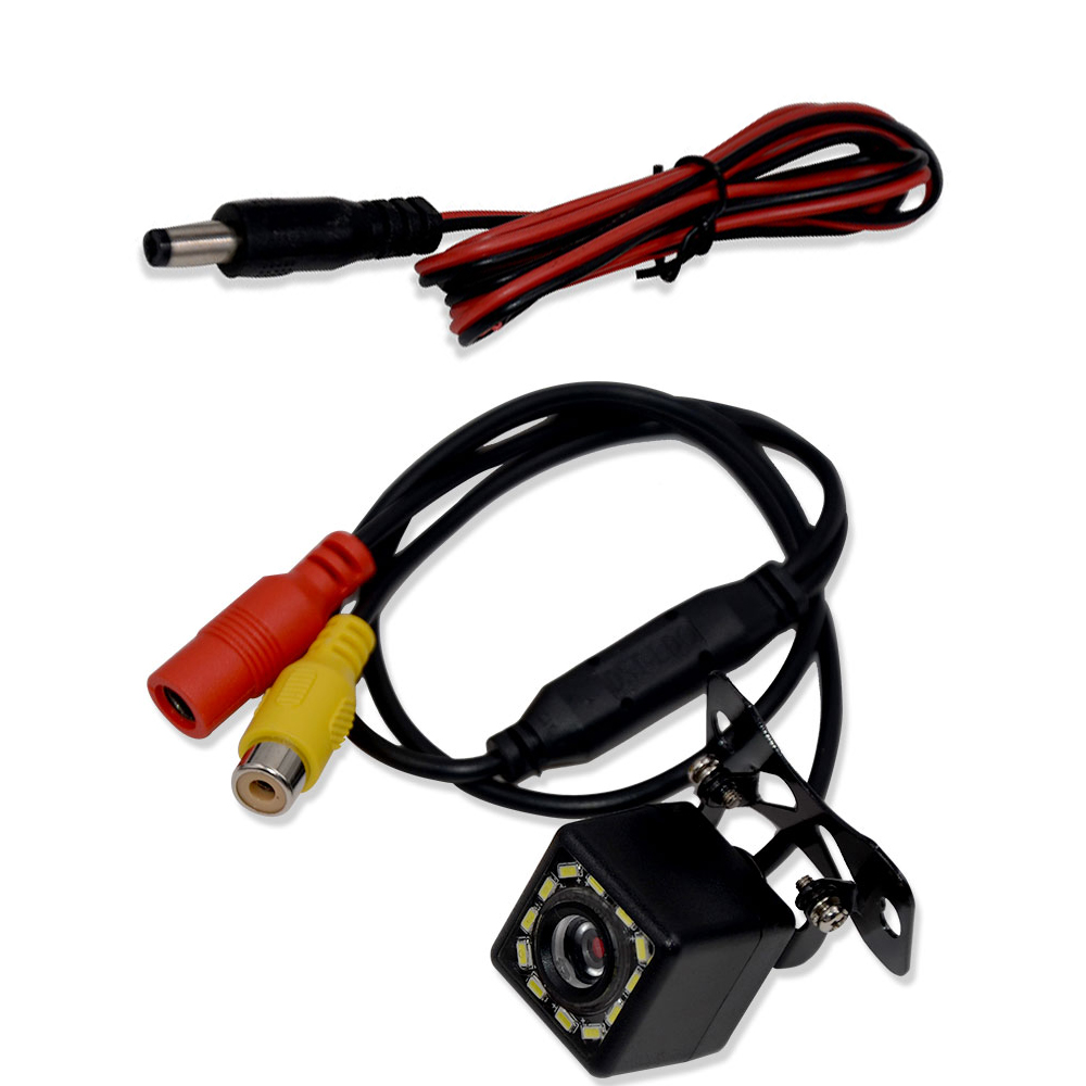 Car Rear View Camera 12LED Night Vision Reversing Automatic Parking Monitor CCD IP68 Waterproof 170 Degree High-Definition Image: Rood