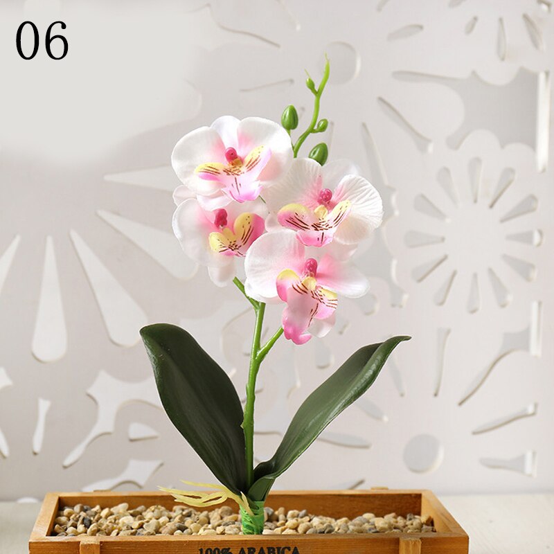 29cm de haut soie fleur artificielle papillon orchidée fleur d'orchidée pour nouvelle maison maison mariage Festival décor Simulation fleur: 06