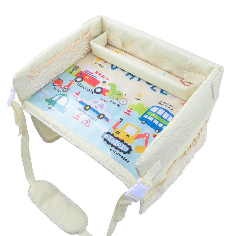 Kind Kids Tafel Voor Auto Car Seat Met Opslag Baby Bureau Cartoon Speelgoed Voedsel Water Houder: Car