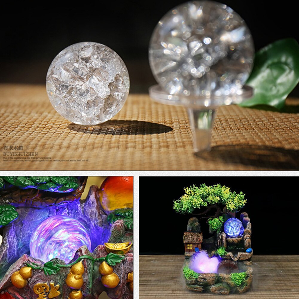4/5/6/8 centimetri di Crepa di Ghiaccio Sfera di Cristallo di Vetro Sfera Magica Feng Shui Ornamento roccioso Fontana di Acqua bonsai Palla Soggiorno Complementi Arredo Casa