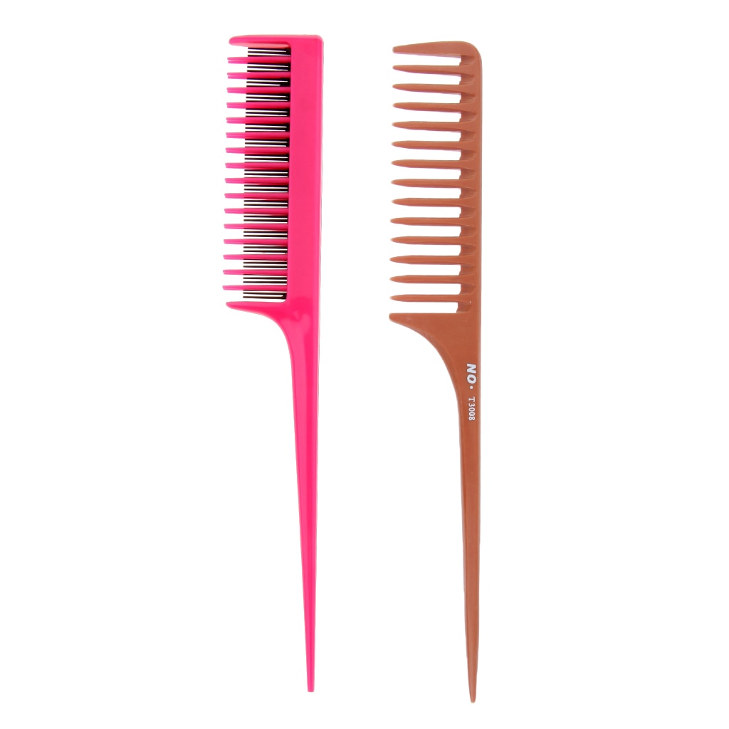 2pcs Teasing Comb - Rat Tail Comb for Back Combing, Teasing,Adding Volume,Evening Styling for Thin,Fine and Normal Hair